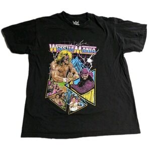 WWE WrestleMania VI Legends Graphic T Shirt Ultimate Warrior Randy Savage Mens L